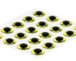 3D Epoxy Eyes, Metalic Chartreuse, 5 mm